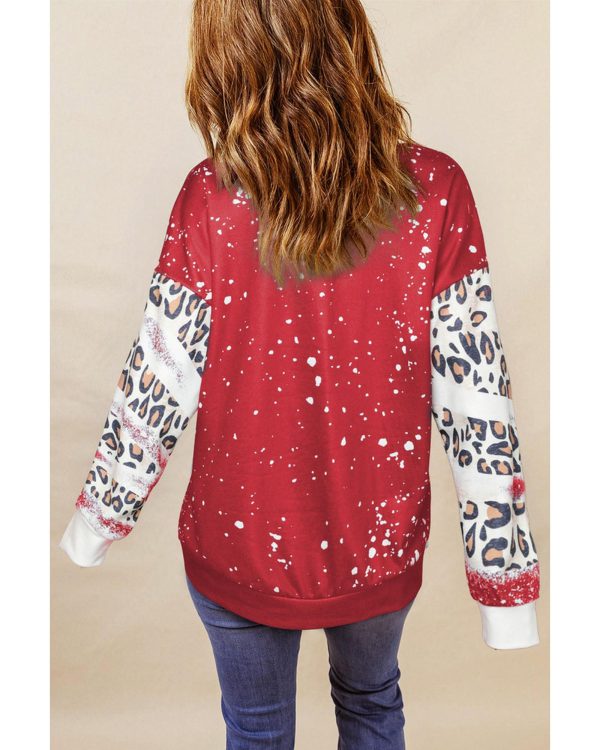 Azura Exchange Heifer Graphic Print Leopard Bleached Sweatshirt – L