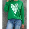 Azura Exchange Lucky Clover Heart Graphic Sweatshirt – L