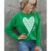 Azura Exchange Lucky Clover Heart Graphic Sweatshirt – L