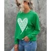 Azura Exchange Lucky Clover Heart Graphic Sweatshirt – L