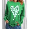 Azura Exchange Lucky Clover Heart Graphic Sweatshirt – L