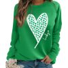 Azura Exchange Lucky Clover Heart Graphic Sweatshirt – L