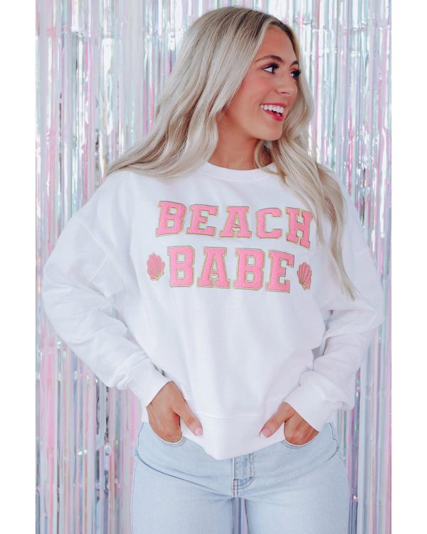 Azura Exchange BEACH BABE Slogan Graphic Sweatshirt – L