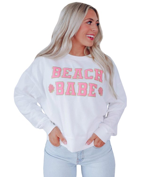 Azura Exchange BEACH BABE Slogan Graphic Sweatshirt – L