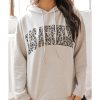 Azura Exchange Leopard Letter Graphic Hooded Sweatshirt – L