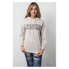 Azura Exchange Leopard Letter Graphic Hooded Sweatshirt – L