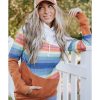 Azura Exchange Striped Colorblock Pocketed Hoodie – L