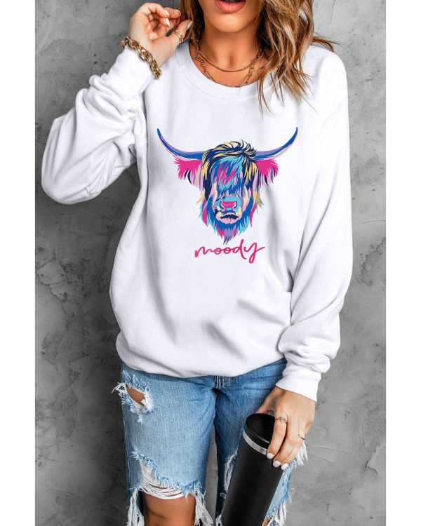 Azura Exchange Highland Heifer Moody Graphic Sweatshirt – 2XL