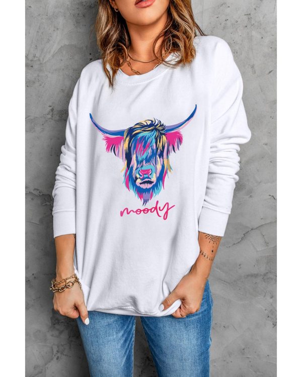 Azura Exchange Highland Heifer Moody Graphic Sweatshirt – 2XL