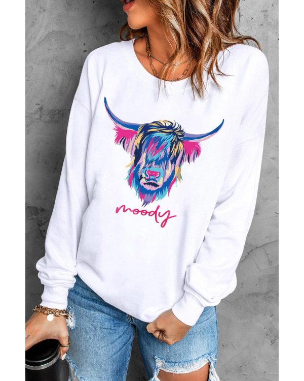 Azura Exchange Highland Heifer Moody Graphic Sweatshirt – 2XL