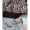 Azura Exchange Leopard Splicing Kangaroo Hoodie – L