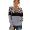 Azura Exchange Leopard Splicing Kangaroo Hoodie – L