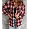 Azura Exchange Plaid Shacket with Buttons Pockets – L