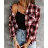 Azura Exchange Plaid Shacket with Buttons Pockets – L