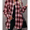 Azura Exchange Plaid Shacket with Buttons Pockets – L