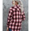 Azura Exchange Plaid Shacket with Buttons Pockets – L