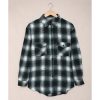 Azura Exchange Plaid Buttons Pocketed Shacket – M