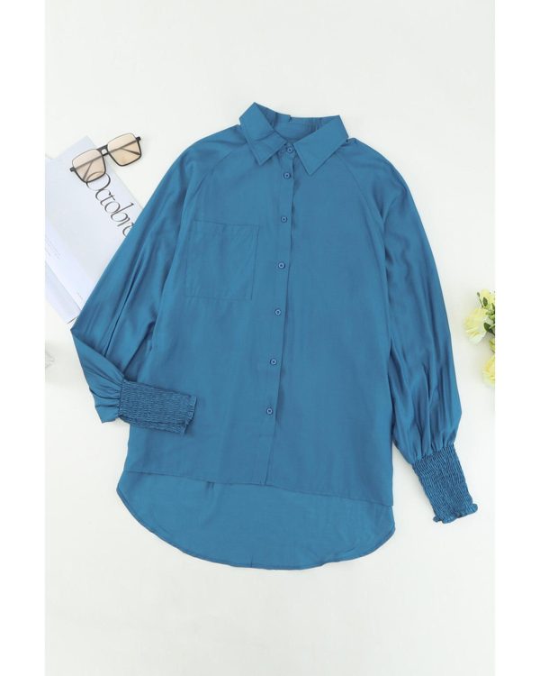 Azura Exchange Pocketed Billowy Sleeves Shirt – 2XL