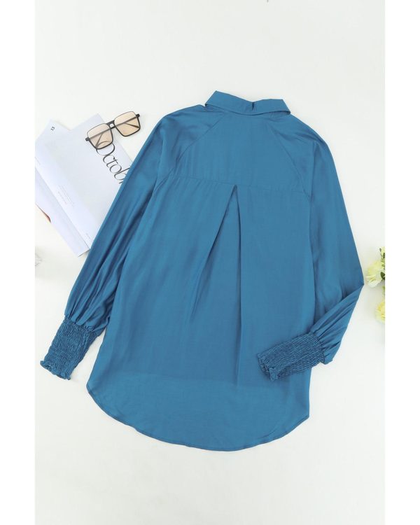 Azura Exchange Pocketed Billowy Sleeves Shirt – 2XL