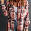 Azura Exchange Button Up Plaid Shirt – L