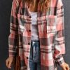 Azura Exchange Button Up Plaid Shirt – L