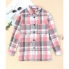 Azura Exchange Button Up Plaid Shirt – L