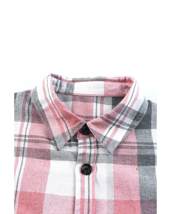 Azura Exchange Button Up Plaid Shirt – L