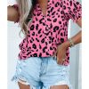 Azura Exchange Leopard Bubble Sleeve Blouse – 2XL