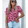 Azura Exchange Leopard Bubble Sleeve Blouse – 2XL