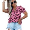 Azura Exchange Leopard Bubble Sleeve Blouse – 2XL