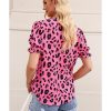 Azura Exchange Leopard Bubble Sleeve Blouse – 2XL