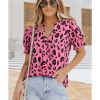 Azura Exchange Leopard Bubble Sleeve Blouse – 2XL