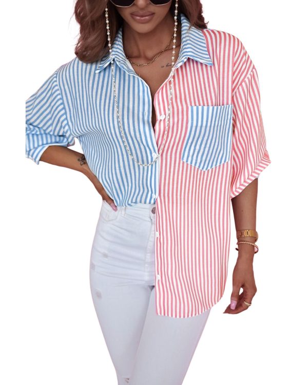 Azura Exchange Striped Print Shirt – L