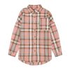 Azura Exchange Plaid Pattern Shirt with Rounded Hem – L