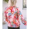 Azura Exchange Floral Print Bubble Sleeve Shirt – 2XL