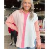 Azura Exchange Long Sleeve Color Block Patchwork Shirt – L