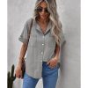 Azura Exchange Denim Shirt with Turn-down Collar – M