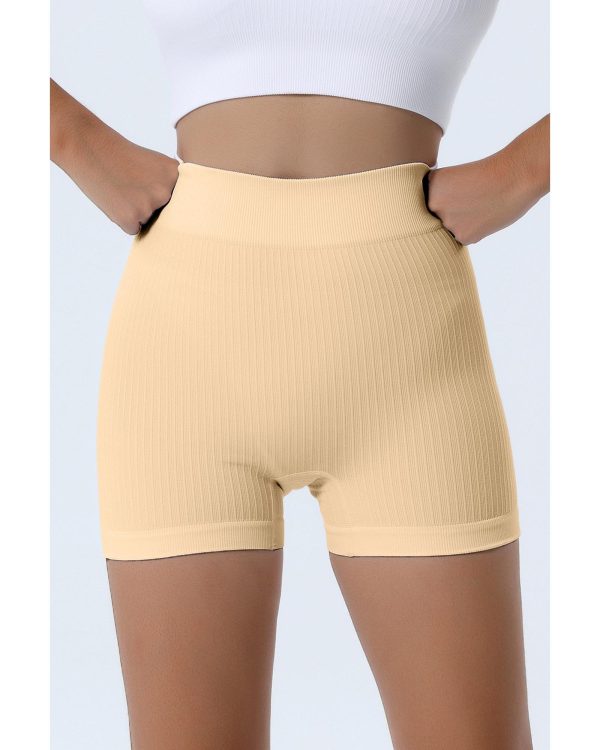 Azura Exchange Textured Butt Lifting High Waist Yoga Shorts – L