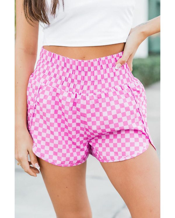 Azura Exchange High Waisted Plaid Athletic Shorts – L