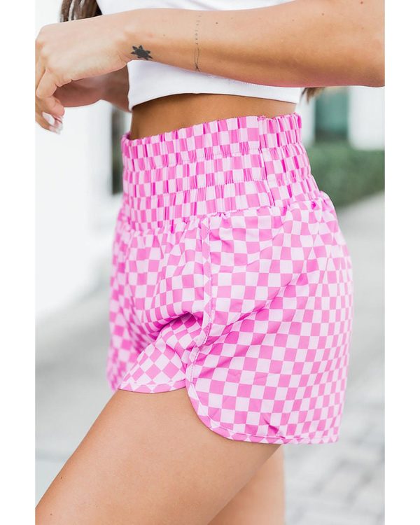 Azura Exchange High Waisted Plaid Athletic Shorts – L