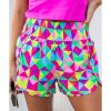 Azura Exchange Geometric High Waisted Athletic Shorts – M