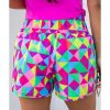 Azura Exchange Geometric High Waisted Athletic Shorts – M