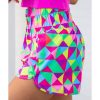 Azura Exchange Geometric High Waisted Athletic Shorts – M