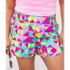 Azura Exchange Geometric High Waisted Athletic Shorts – M