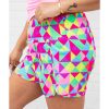 Azura Exchange Geometric High Waisted Athletic Shorts – M