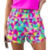 Azura Exchange Geometric High Waisted Athletic Shorts – M