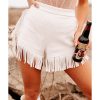 Azura Exchange Fringe Trim Fit Flare Shorts – 16 US