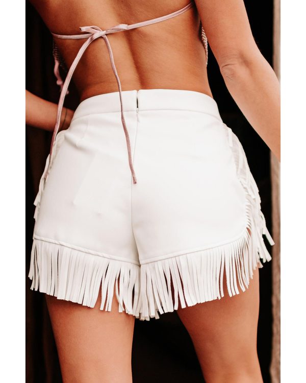 Azura Exchange Fringe Trim Fit Flare Shorts – 16 US