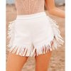 Azura Exchange Fringe Trim Fit Flare Shorts – 16 US