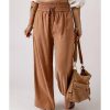 Azura Exchange Elastic Waist Casual Wide Leg Pants – L